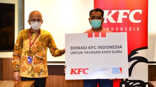 Seribu Guru Peroleh Donasi Rp 150 Juta dari Gerai Ayam Goreng Ini