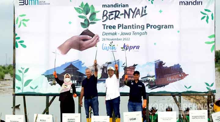 Bank Mandiri Konservasi Lahan 500 Hektar di Hari Menanam Pohon Indonesia