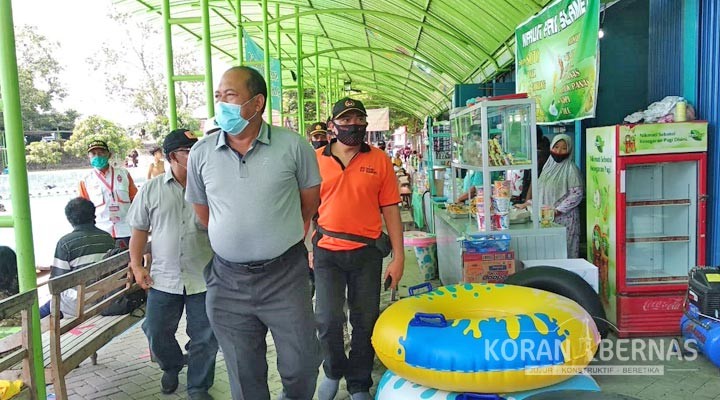 Pjs Bupati Klaten Mengecek Pelaksanaan Prokes di Destinasi Wisata Tirta