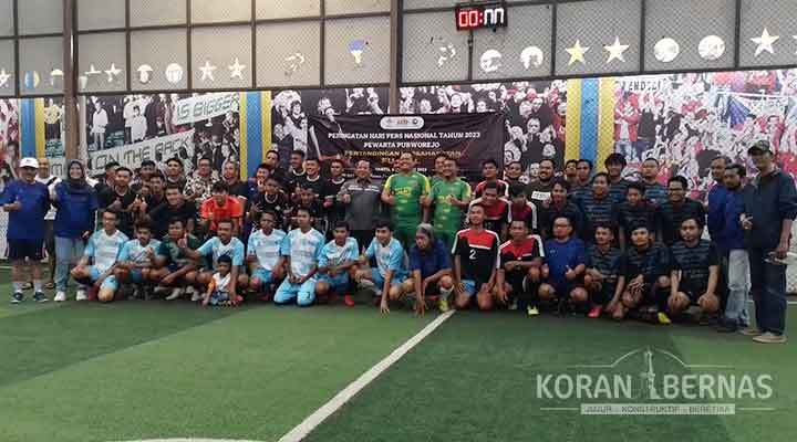 Pertandingan Persahabatan Futsal Meriahkan Hari Pers Nasional 2023