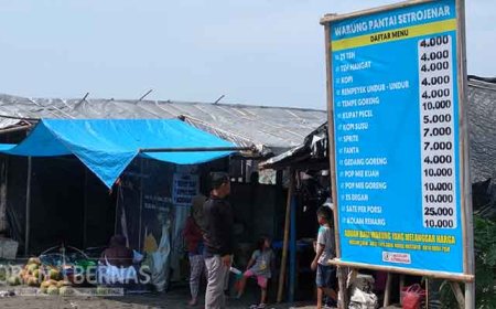 Makanan di Pantai Setrojenar Dijual Berdasarkan Harga Eceran Tertinggi
