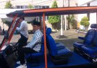 Naik Mobil Listrik, Calon Anggota DPD RI Ahmad Syauqi Soeratno Daftar ke KPU DIY