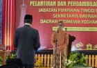 Sultan Melantik Sekda DIY, Pj Walikota dan Pj Bupati Kulonprogo