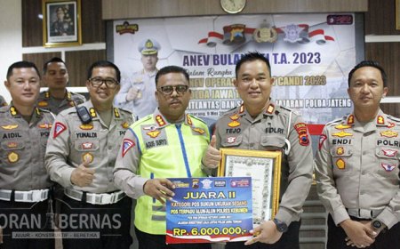 Pos Terpadu Operasi Ketupat Candi Polres Kebumen Meraih Juara Dua