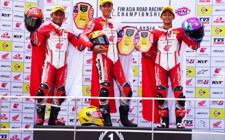 Lagi, Pebalap Astra Honda Kuasai Podium, Indonesia Raya Berkumandang di Balapan Asia