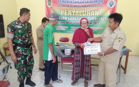 40 Warga Dukuh Delanggu Klaten Terima BLT Dana Desa