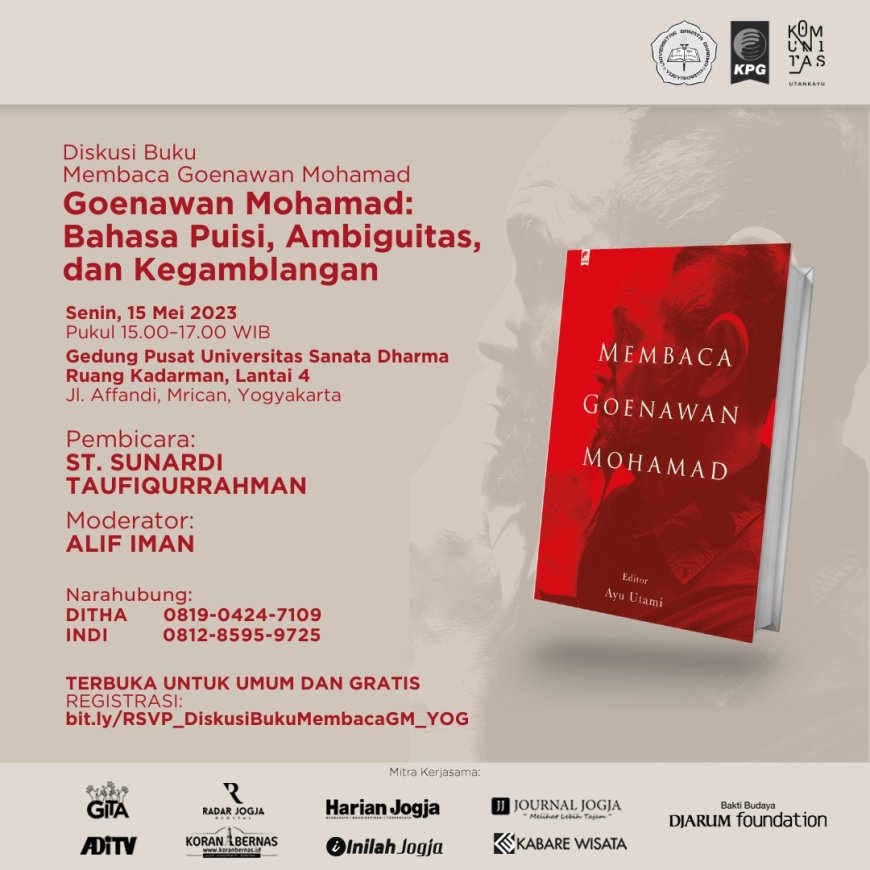 Komunitas Utan Kayu dan Penerbit KPG Gelar Tur Buku di Jogja
