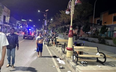 Pengendara Motor Terluka, Kecelakaan Tunggal di Jalan Soekarno-Hatta