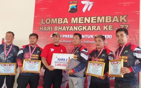 Polres Kebumen Juara 2 Lomba Menembak Se-Polda Jateng