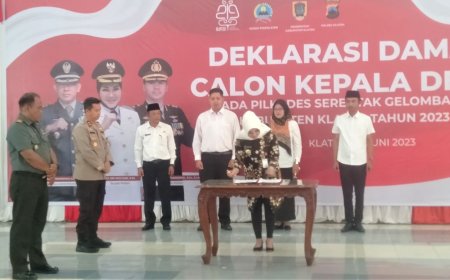 Deklarasi Damai Pilkades Klaten, Kades Terpilih Datangi Calon yang Kalah