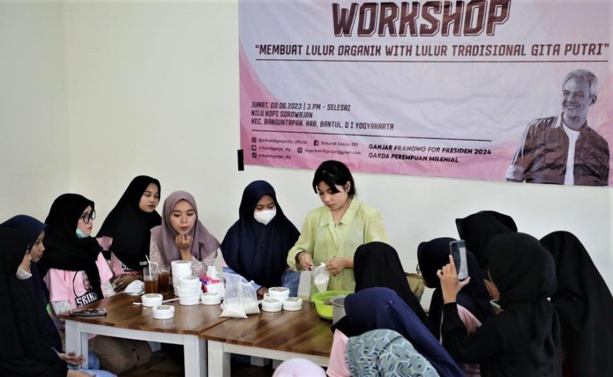 Sukarelawan Srikandi Ganjar DIY Gelar Pelatihan Membuat Lulur Organik di Bantul  