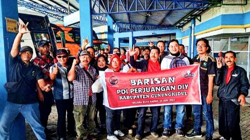 Seribu Kader PDIP Gunungkidul Bergerak ke Jakarta