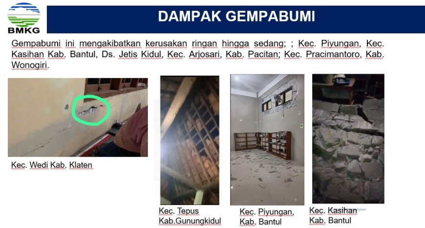 Tembok Ambrol hingga Genteng Rontok, Foto-foto Bangunan Rusak Akibat Gempa Bumi Yogyakarta