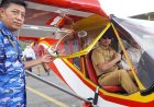 Menggunakan Pesawat Zenith CH750, Bupati Terbang Keliling Gunungkidul