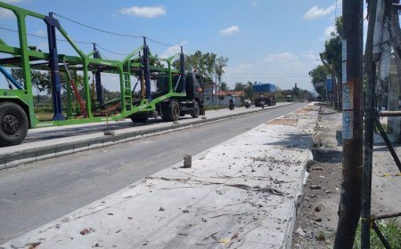Rekonstruksi Jalan Nasional Kebumen - Banyumas Rampung 4,5 Kilometer