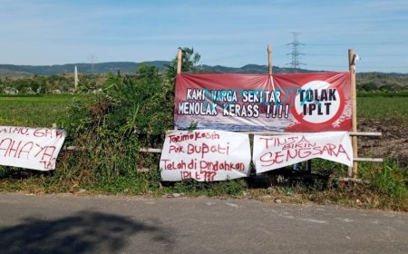 Spanduk Bertebaran, Warga Tolak Pembangunan Pengolahan Limbah Tinja