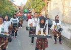 Berpakaian Kejawen Bawa Kentongan, Pawai HUT RI di Jonggrangan Bantul Meriah