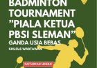 Gratis, Siwo PWI Sleman Gelar Turnamen Bulu Tangkis