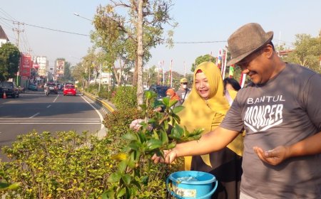 Agar Menghijau, Bantul Moncer Memupuk Taman Kota