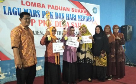 Semarak HUT Kemerdekaan RI, PKK Desa Sajen Klaten Lomba Paduan Suara