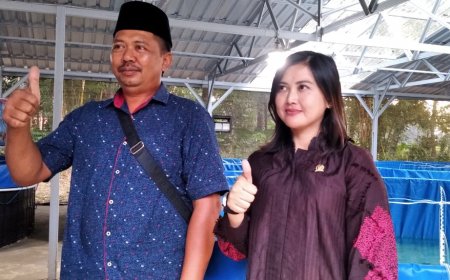 Anggota DPR RI Komisi IV Vita Ervina Meninjau Bioflok Ikan Lele di Sindurjan Purworejo