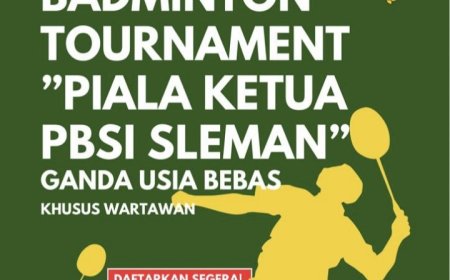 Gratis, Siwo PWI Sleman Gelar Turnamen Bulu Tangkis