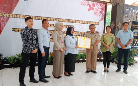Sebelas Tahun Keistimewaan DIY, 500 Sertipikat Tanah Kalurahan Selesai
