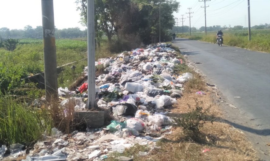 Sempat Bersih, Jalan di Klaten Kembali Dipenuhi Sampah