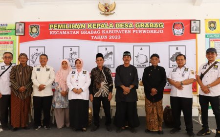 Wabup Purworejo Pantau Pilkades Serentak 2023, Sekaligus Menggunakan Hak Pilihnya