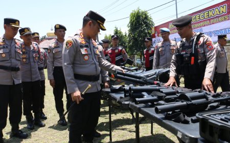 Kapolres Kebumen Cek Peralatan untuk Pengamanan Pemilu
