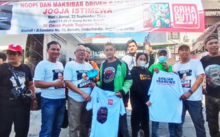 Dukung Ganjar Pranowo, Relawan Omah Putih Ajak Pengemudi Ojek Online Silaturahmi