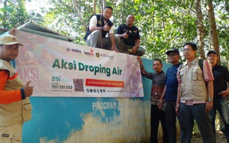 160 KK Dermojurang Terdampak Kekeringan, Lazismu Droping Air