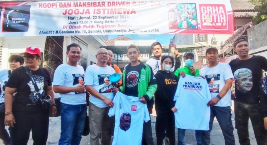 Dukung Ganjar Pranowo, Relawan Omah Putih Ajak Pengemudi Ojek Online Silaturahmi