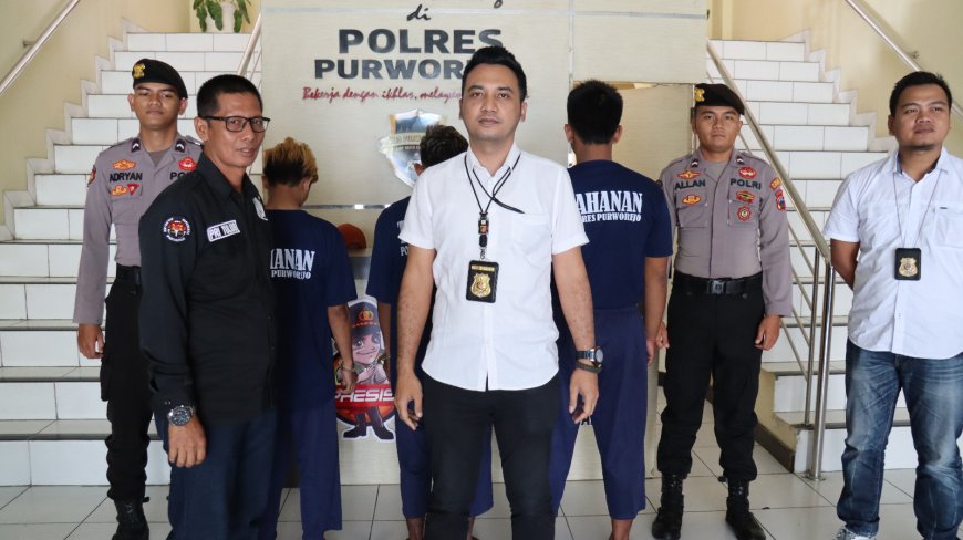 Polres Purworejo Tangkap Tiga Pencuri Gabah, Ketagihan Judi Slot