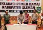 Sukseskan Pesta Demokrasi, Pemkab Sleman Deklarasi Pemilu 2024 Damai