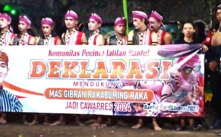 Komunitas Pecinta Jatilan Bantul Deklarasi Dukung Gibran Cawapres