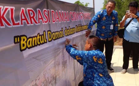 117 Ormas Se-Kabupaten Bantul Deklarasi Pemilu Damai