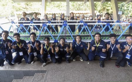 Rancangan Tim UMY, Desain Jembatan Kokoh Serupa Anyaman Daun Kelapa Juara 2 KJI 2023