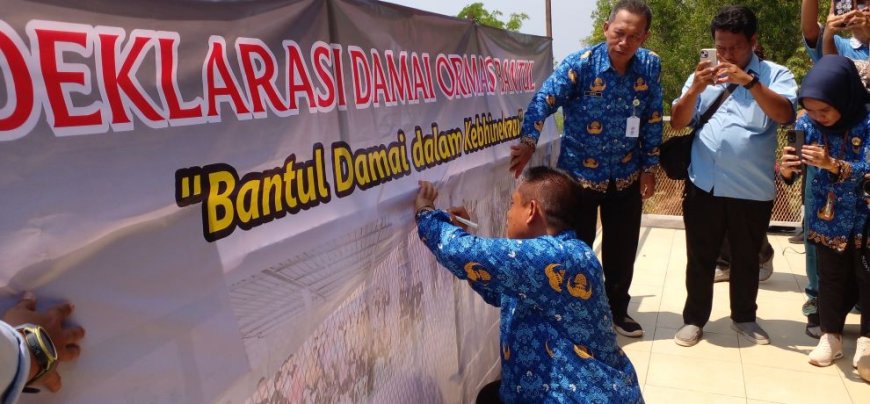 117 Ormas Se-Kabupaten Bantul Deklarasi Pemilu Damai