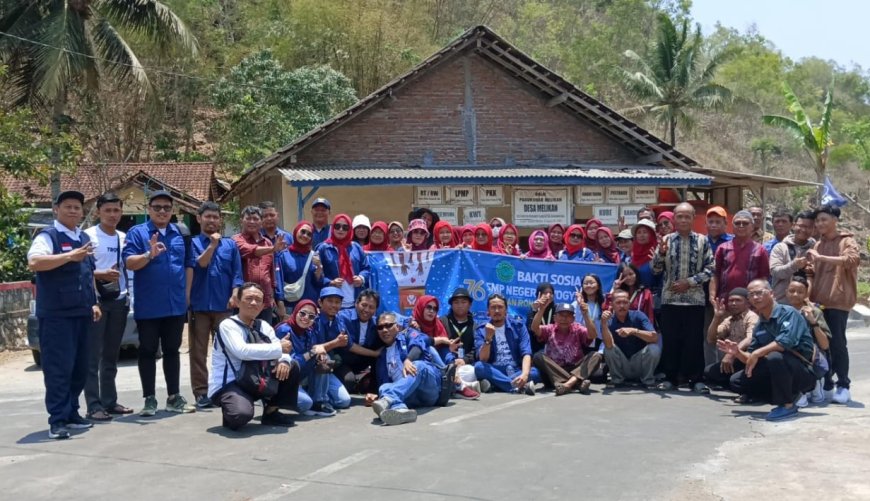 HUT ke-76 SMPN 3 Yogyakarta Ditandai Bakti Sosial Penyaluran Air Bersih ke Gunungkidul
