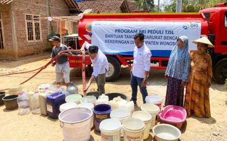 Di Wonosobo, Selain Air Bersih BRI Juga Memberikan Bantuan Toren Air