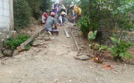 Hibah Semen Memperluas Jalan Rigid Beton di Pedesaan