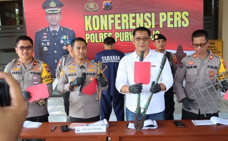 Polres Purworejo Berhasil Membekuk Kawanan Pencuri Baterai Tower
