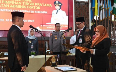 Edi Rianto Dilantik Menjadi Sekda Kebumen
