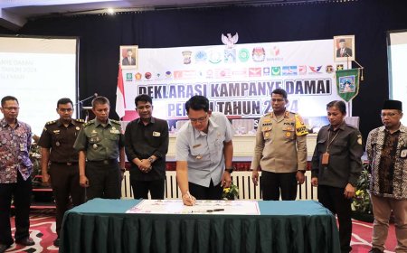 Wujudkan Sleman Kondusif, Danang Pimpin Deklarasi Kampanye Damai Pemilu