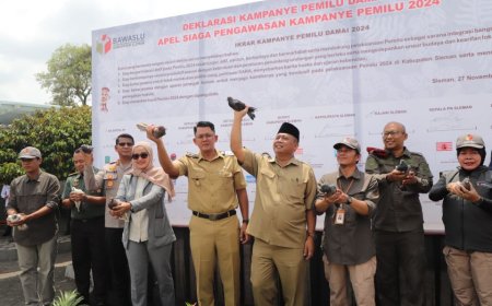 Bawaslu Sleman Deklarasi Pemilu Damai