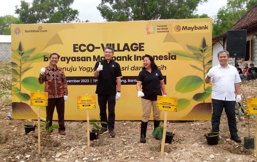 Eco-Village di Bangunjiwo Meraih Dukungan dari Maybank, Selain TPS 3R Warga Tanam Bibit Tanaman Buah