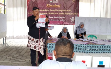 KPU Purworejo Gelar Simulasi Pemungutan Suara