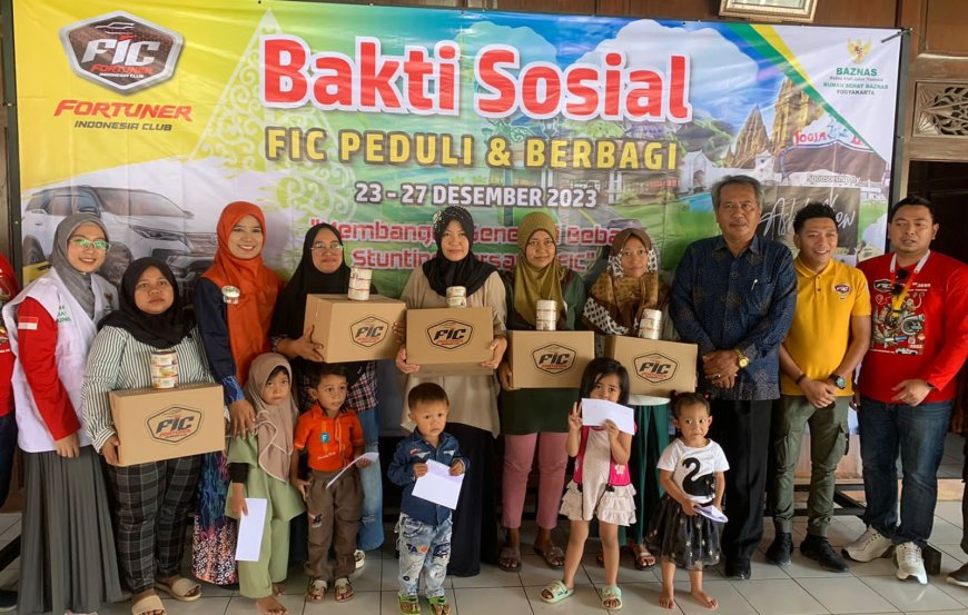 Baznas dan Fortuner Indonesia Club Beri Bantuan 60 Anak Stunting