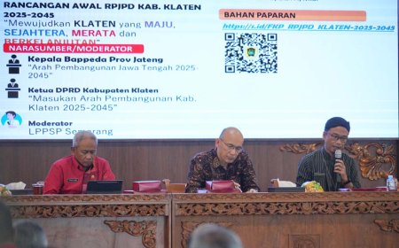 Bappeda Litbang Klaten Menggelar Forum Konsultasi Publik RPJPD